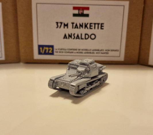 37M Ansaldo 1:72 - Resin-Bausatz einer ungarischen Tankette aus dem 3D-Drucker