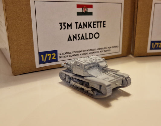 35M Ansaldo 1:72 - Resin-Bausatz einer ungarischen Tankette aus dem 3D-Drucker