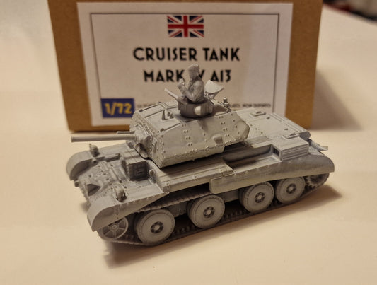 Cruiser Tank Mark IV A13 1:72 - Britischer Resin-Bausatz aus dem 3D-Drucker