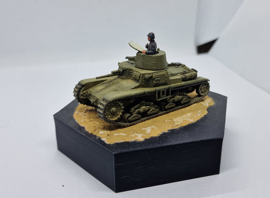 Fiat-Ansaldo M11/39 1:72 - Resin-Bausatz eines italienischen Panzers aus dem 3D-Drucker