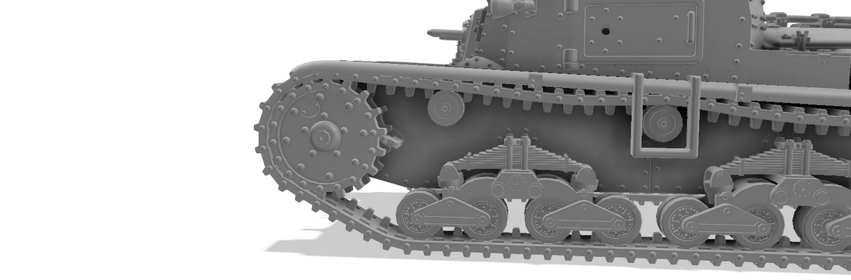 Fiat-Ansaldo M14/41 1:72 - Resin-Bausatz eines italienischen Panzers aus dem 3D-Drucker