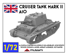 Carica l'immagine nel visualizzatore di Gallery, Cruiser tank Mark II A10 - scala 1/72 - 1 item