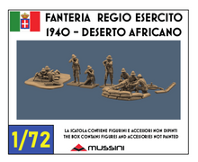 Carica l&#39;immagine nel visualizzatore di Gallery, Fanteria Regio esercito - 1940: deserto africano - scala 1/72
