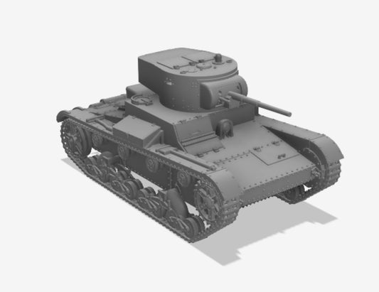 T-26 Modèle 1933 1/100 - Kit wargame soviétique 15 mm en résine (2 pièces)