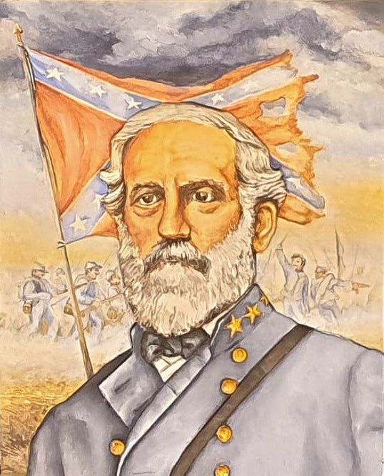 General Lee - Handgegossenes Flachrelief aus Keramik zum Bemalen