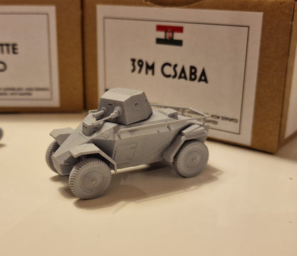 39M Csaba 1:72 - Resin-Bausatz eines ungarischen Panzerspähwagens aus dem 3D-Drucker