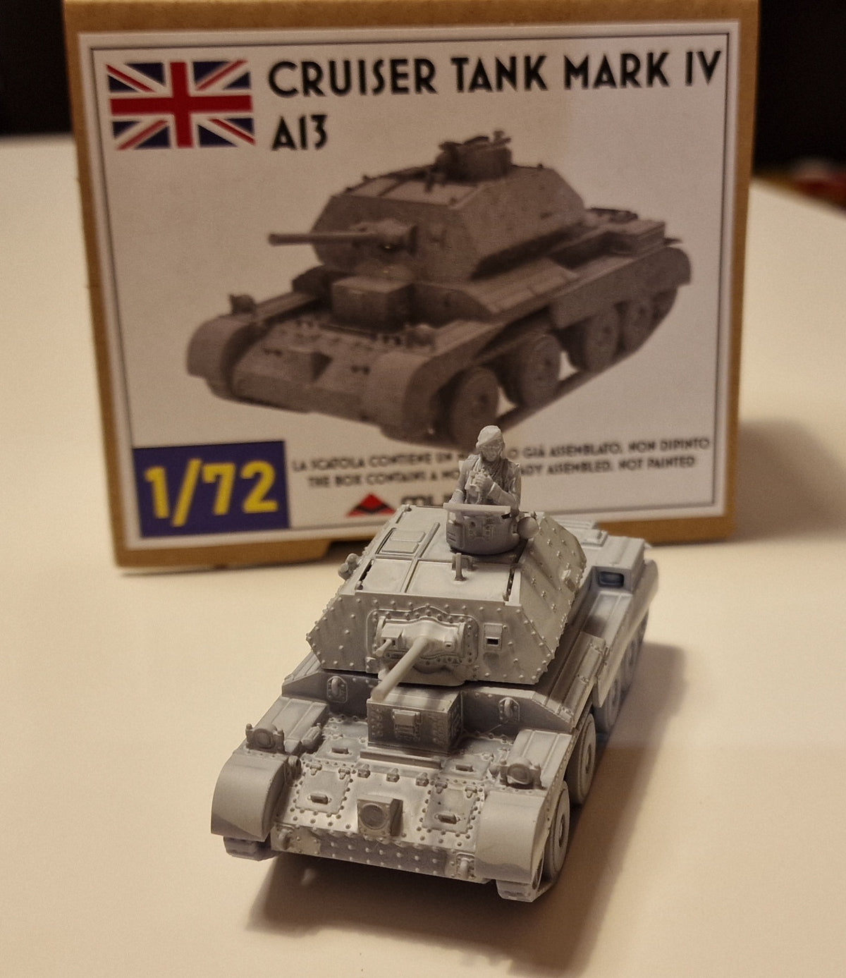 Cruiser Tank Mark IV A13 1:72 - Britischer Resin-Bausatz aus dem 3D-Drucker
