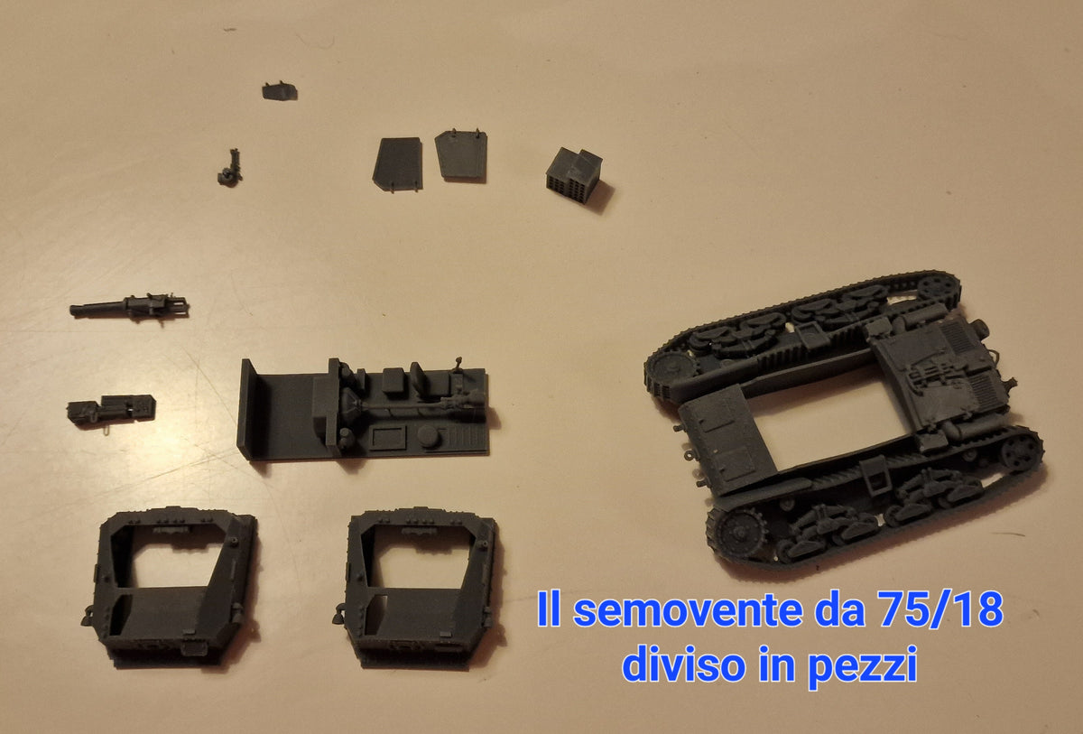 Semovente M40 da 75/18 1/72 - Maquette italienne résine 3D