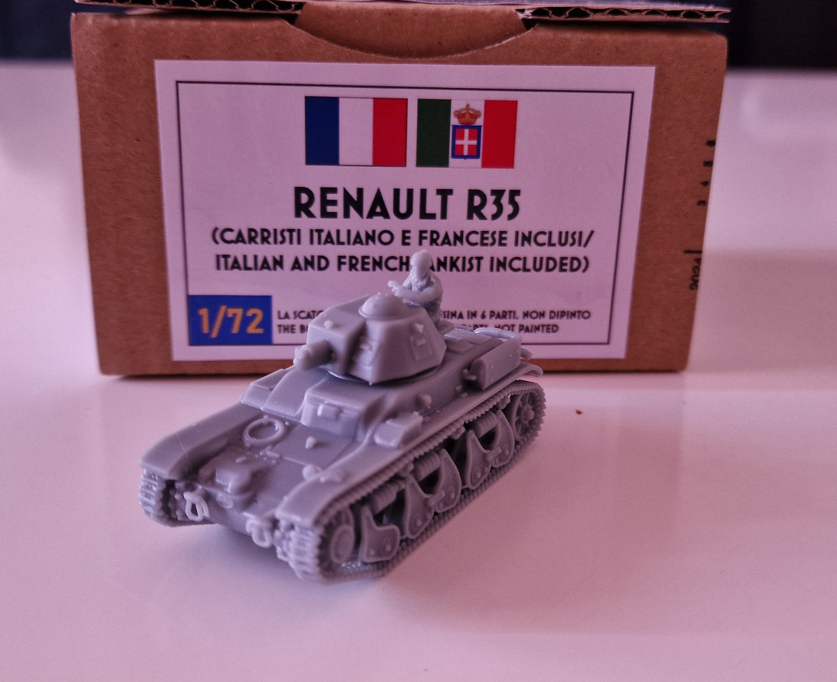 Renault R35 1/72 - Maquette char français résine 3D