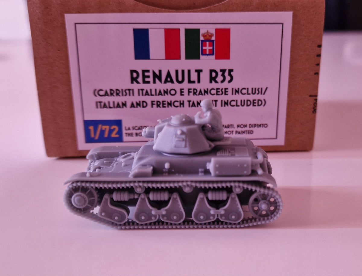 Renault R35 1/72 - Maquette char français résine 3D