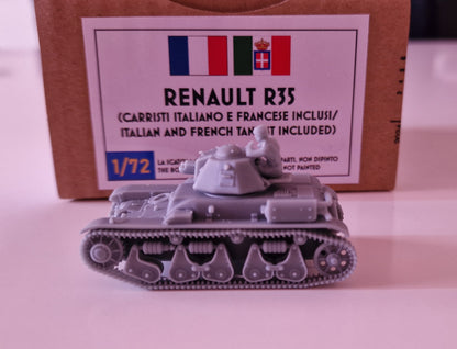 Renault R35 1/72 - Maquette char français résine 3D