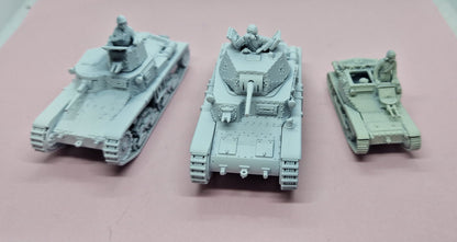 Carro Veloce L3/35 avec équipage 1/72 - Maquette en résine imprimée en 3D