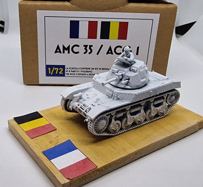 A.M.C. 35 / A.C.G. 1 1:72 - Französischer Panzer, Resin-Bausatz im 3D-Druck