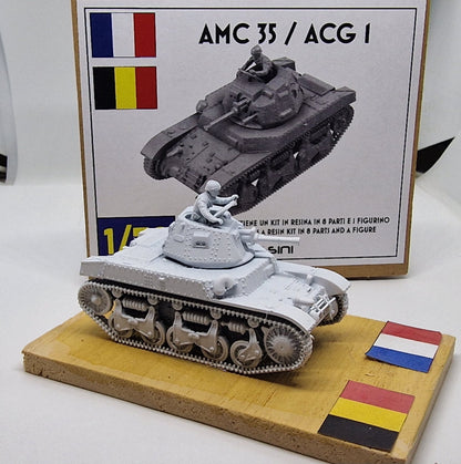 A.M.C. 35 / A.C.G. 1 1:72 - Französischer Panzer, Resin-Bausatz im 3D-Druck