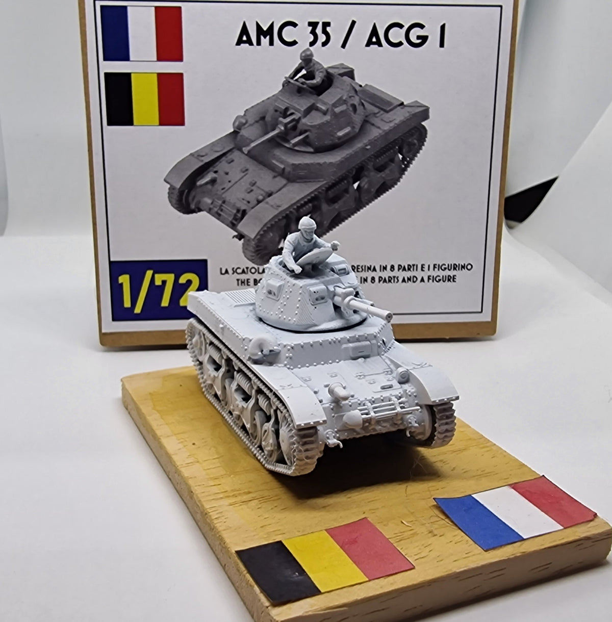 A.M.C. 35 / A.C.G. 1 1:72 - Französischer Panzer, Resin-Bausatz im 3D-Druck