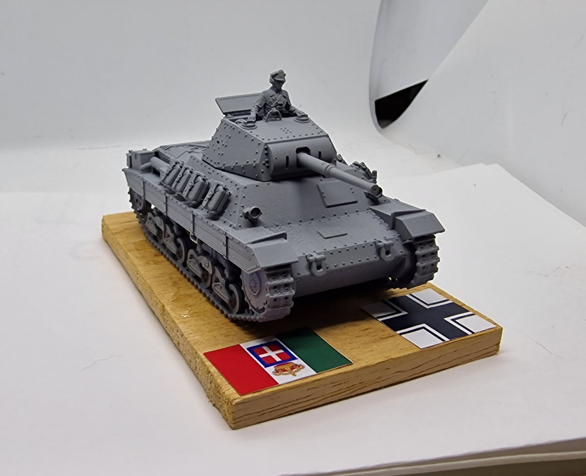 Fiat-Ansaldo P26/40 1:72 - Italienischer Panzer, Resin-Bausatz aus dem 3D-Drucker