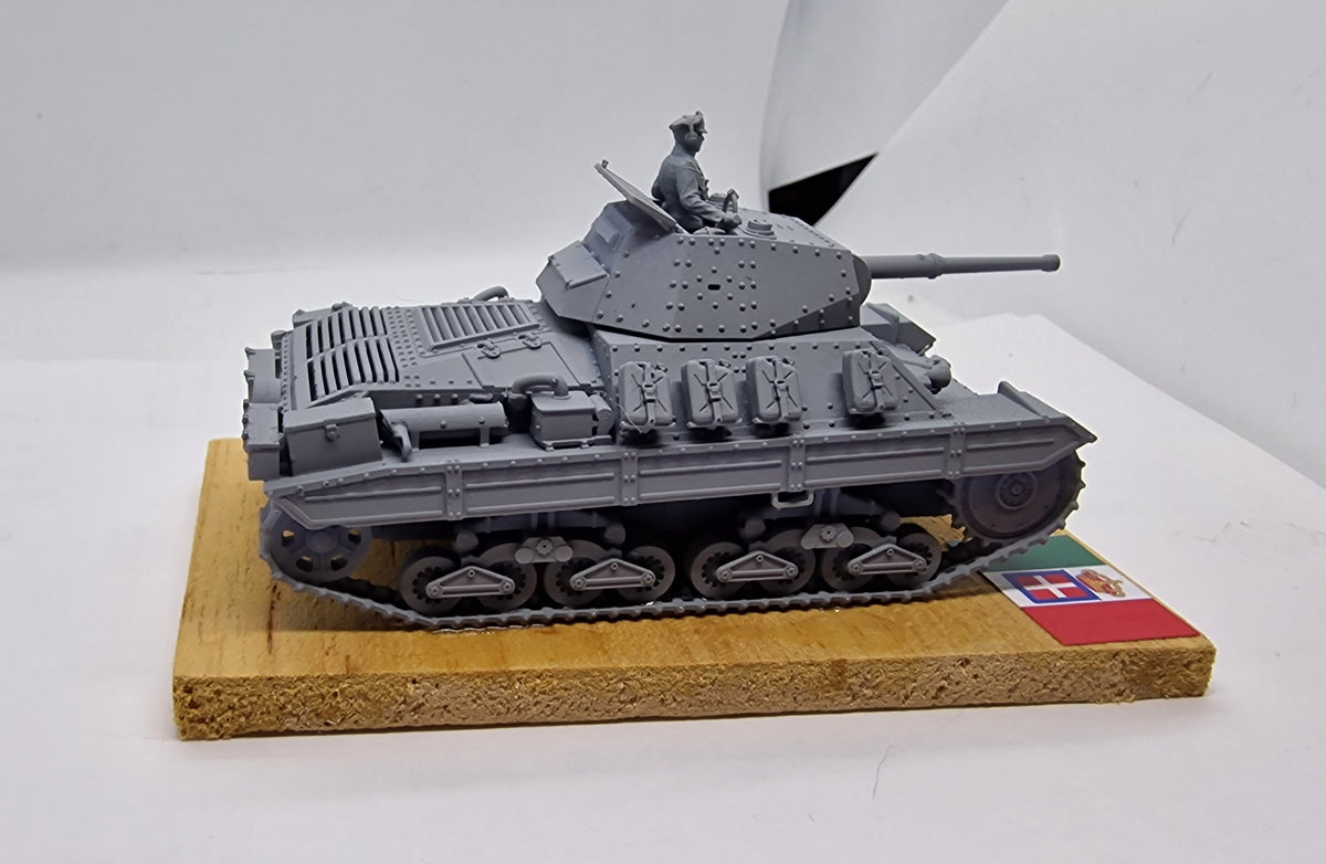 Fiat-Ansaldo P26/40 1:72 - Italienischer Panzer, Resin-Bausatz aus dem 3D-Drucker