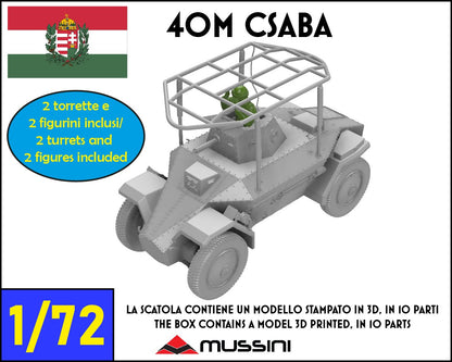 40M Csaba 1:72 - Ungarischer Panzerspähwagen, Resin-Bausatz aus dem 3D-Drucker