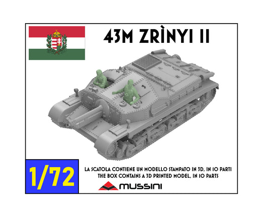 43M Zrinyi 1/72 - Kit modellismo semovente ungherese in resina stampa 3D