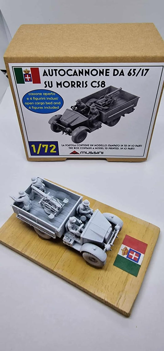 Autocannone da 65/17 auf CS8 Morris 1:72 - Resin-Bausatz aus dem 3D-Drucker