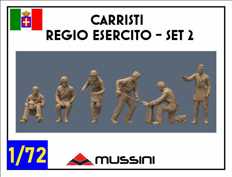 Panzerbesatzungen Regio Esercito Set 2 1:72 - Figurenset aus Resin im 3D-Druck