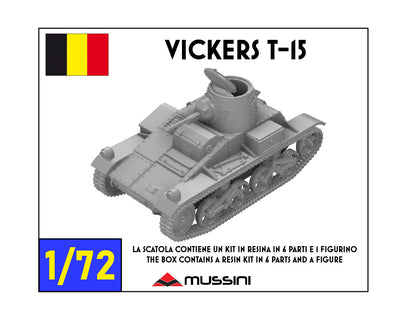 Vickers T-15 1/72 - Maquette de char léger en résine impression 3D