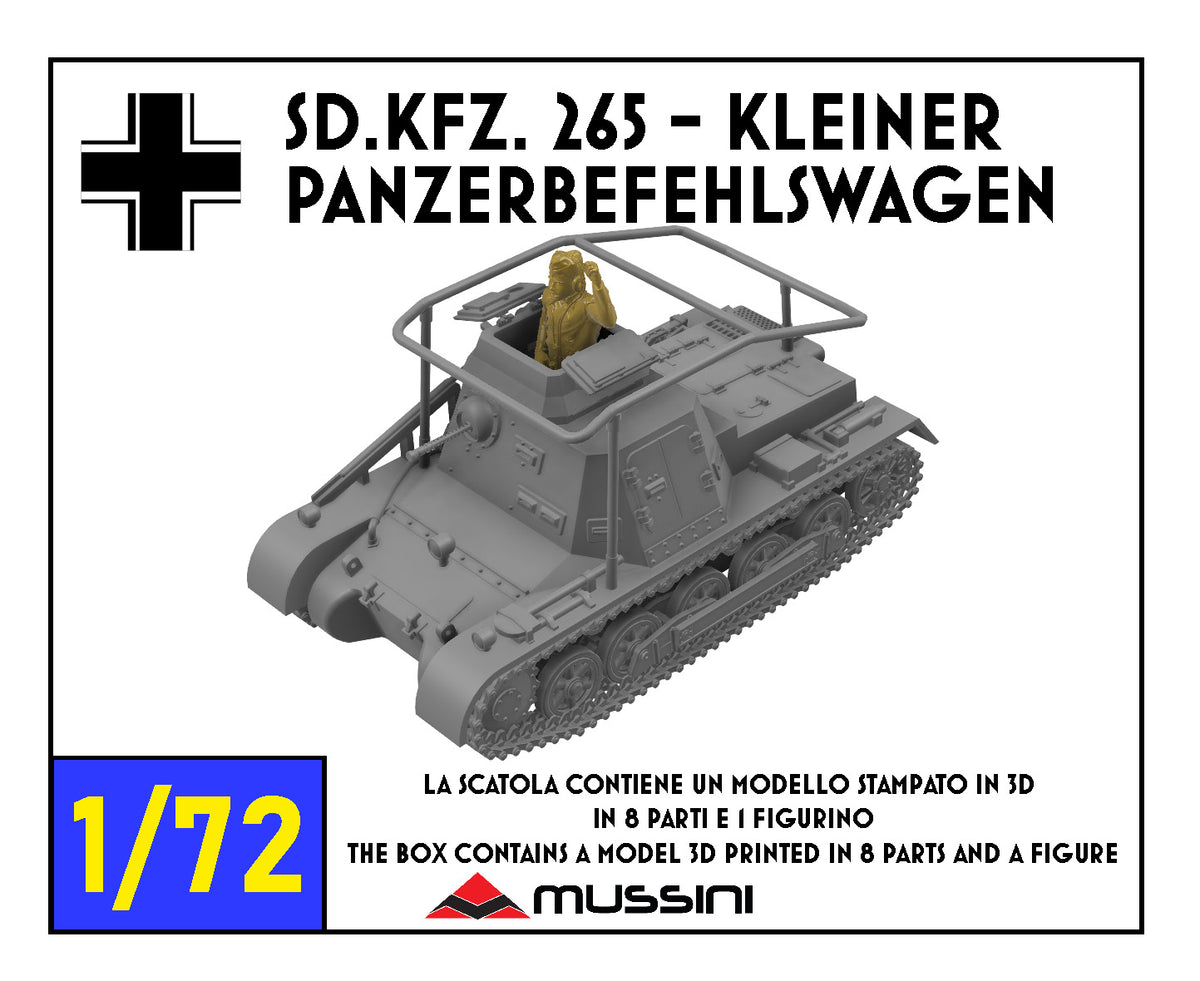 Sd.Kfz. 265 kleiner Panzerbefehlswagen 1/72 - Maquette en résine 3D