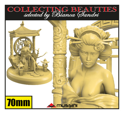 Geisha at the Temple - 75mm resin figure kit to assemble and paint
