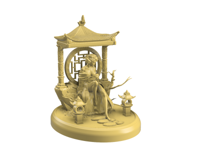 Geisha at the Temple - 75mm resin figure kit to assemble and paint