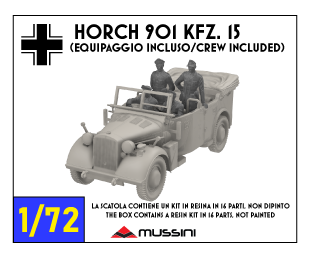 Horch 901 1:72 - Resin-Bausatz deutsches Fahrzeug aus dem 3D-Drucker