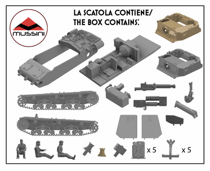Semovente M42 da 75/18 1:72 - Italienischer Resin-Bausatz aus dem 3D-Drucker
