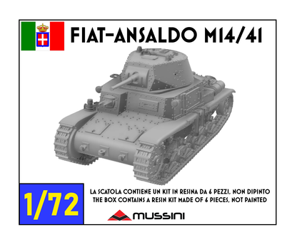 Fiat-Ansaldo M14/41 1:72 - Resin-Bausatz eines italienischen Panzers aus dem 3D-Drucker