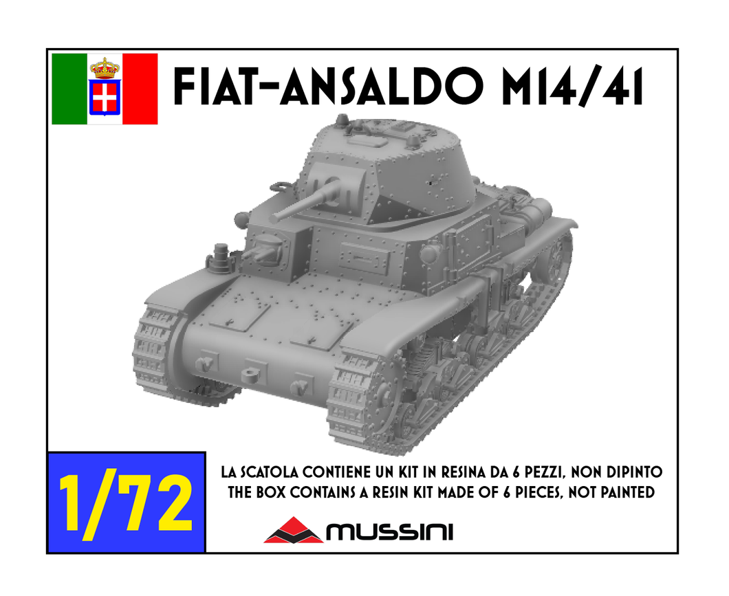 Fiat-Ansaldo M14/41 - scala 1/72 - 1 item