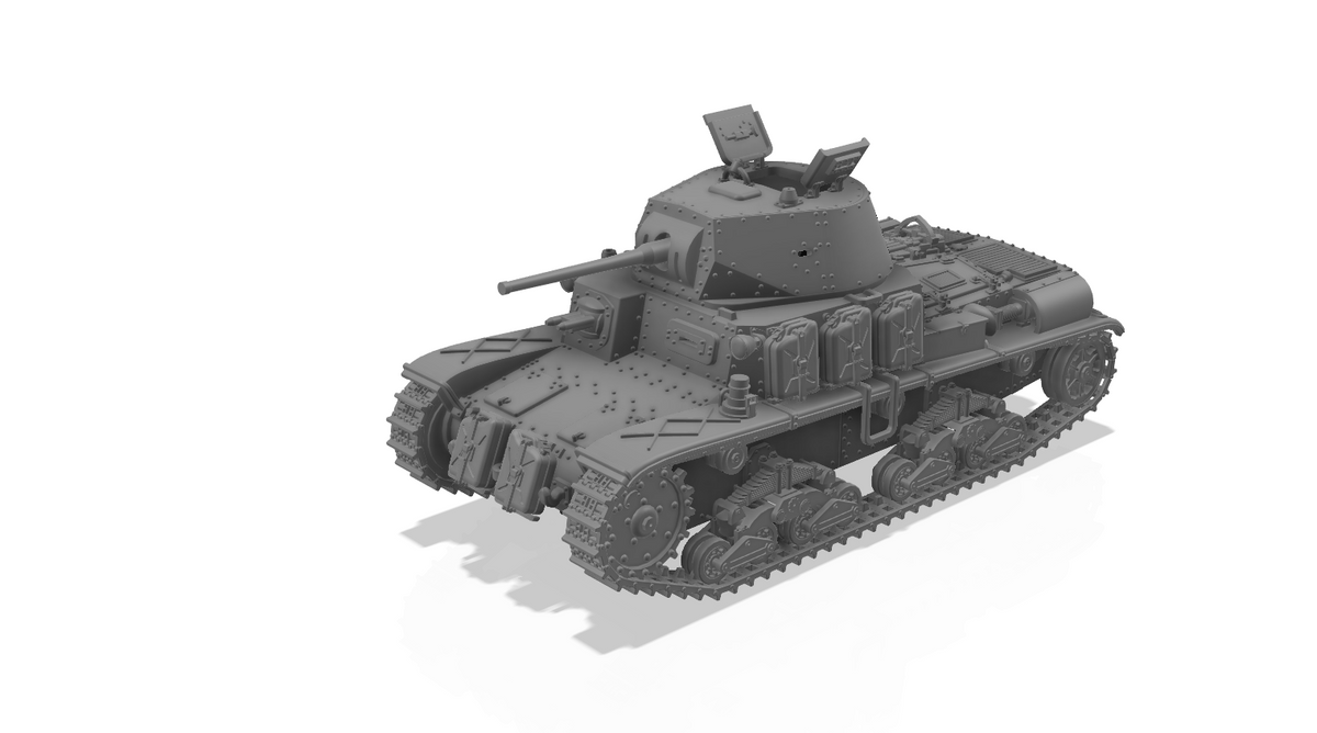 Fiat-Ansaldo M15/42 1:72 - Resin-Bausatz eines italienischen Panzers aus dem 3D-Drucker