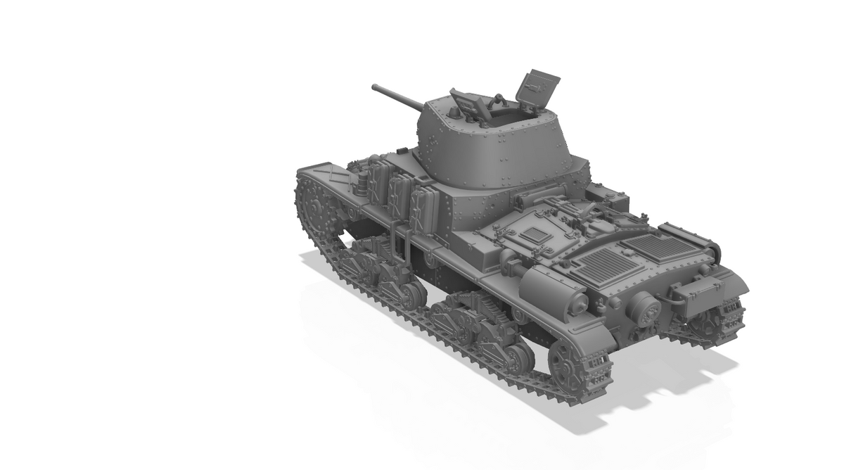 Fiat-Ansaldo M15/42 1:72 - Resin-Bausatz eines italienischen Panzers aus dem 3D-Drucker