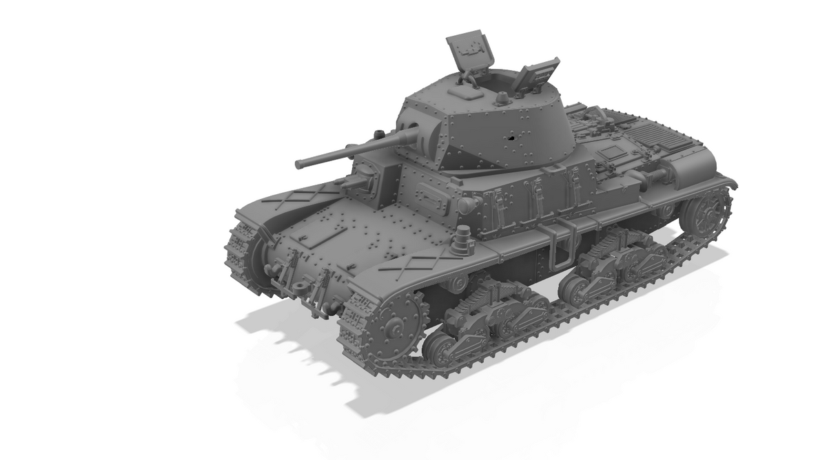 Fiat-Ansaldo M15/42 1:72 - Resin-Bausatz eines italienischen Panzers aus dem 3D-Drucker