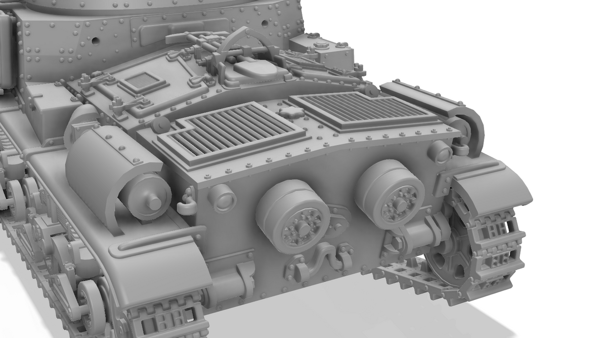Fiat-Ansaldo M15/42 1:72 - Resin-Bausatz eines italienischen Panzers aus dem 3D-Drucker