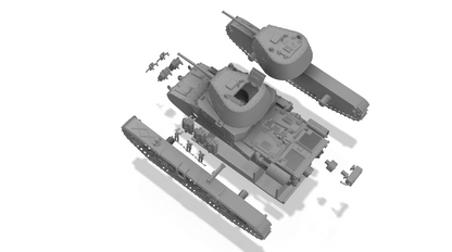 Fiat-Ansaldo M15/42 1:72 - Resin-Bausatz eines italienischen Panzers aus dem 3D-Drucker