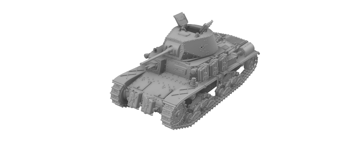 Fiat-Ansaldo M15/42 1:72 - Resin-Bausatz eines italienischen Panzers aus dem 3D-Drucker