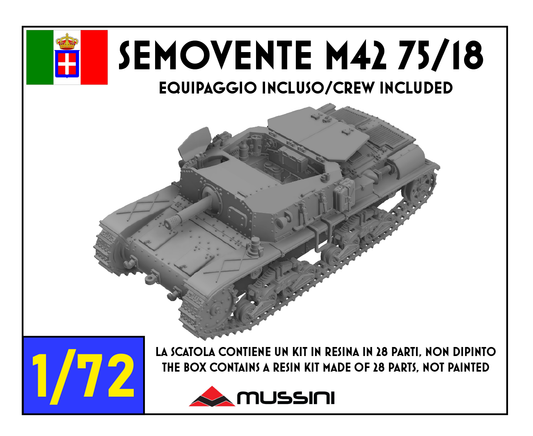 Semovente M42 da 75/18 1:72 - Italienischer Resin-Bausatz aus dem 3D-Drucker