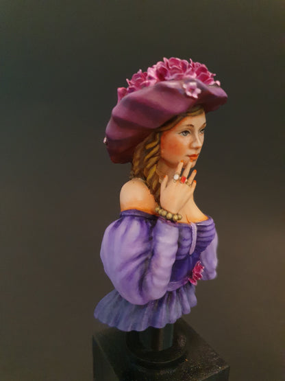 Mademoiselle Rose - Resin-Büste im Maßstab 1:10 zum Zusammenbauen und Bemalen