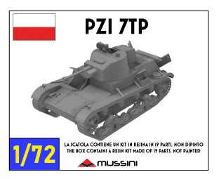 7TP 1:72 - Resin-Bausatz eines polnischen Panzers aus dem 3D-Drucker