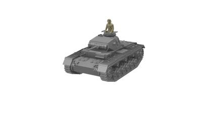 Panzerkampfwagen III Ausf. F - 1/72 scale resin model kit, 3D printed