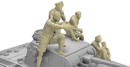 Tankistes Deutsches Afrika Korps 1/72 - Set de figurines en résine impression 3D