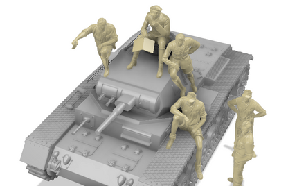 Tankistes Deutsches Afrika Korps 1/72 - Set de figurines en résine impression 3D