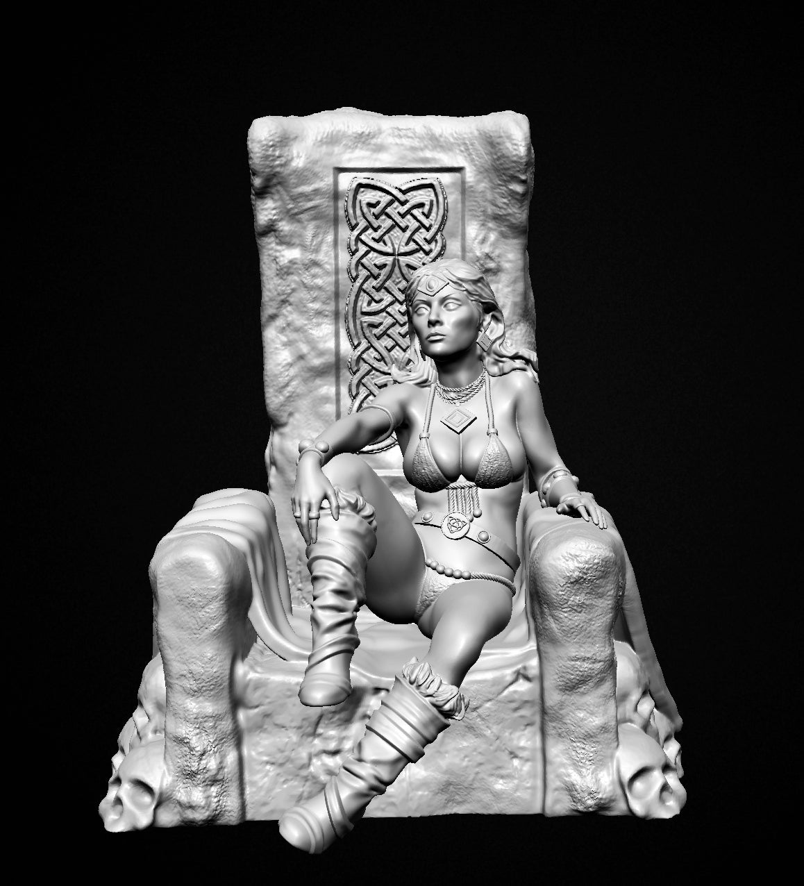 Barbarenkönigin - 75-mm-Resinfigur zum Zusammenbauen und Bemalen