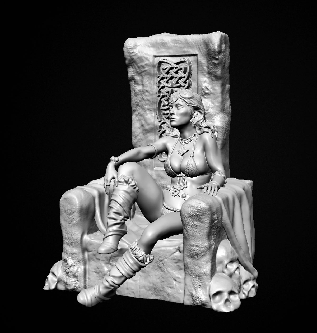 Barbarenkönigin - 75-mm-Resinfigur zum Zusammenbauen und Bemalen