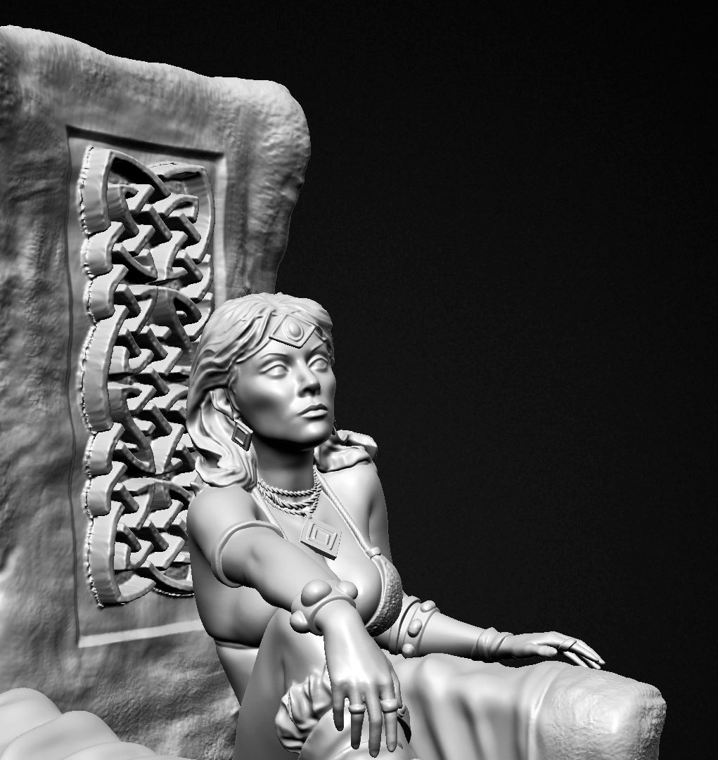 Barbarenkönigin - 75-mm-Resinfigur zum Zusammenbauen und Bemalen
