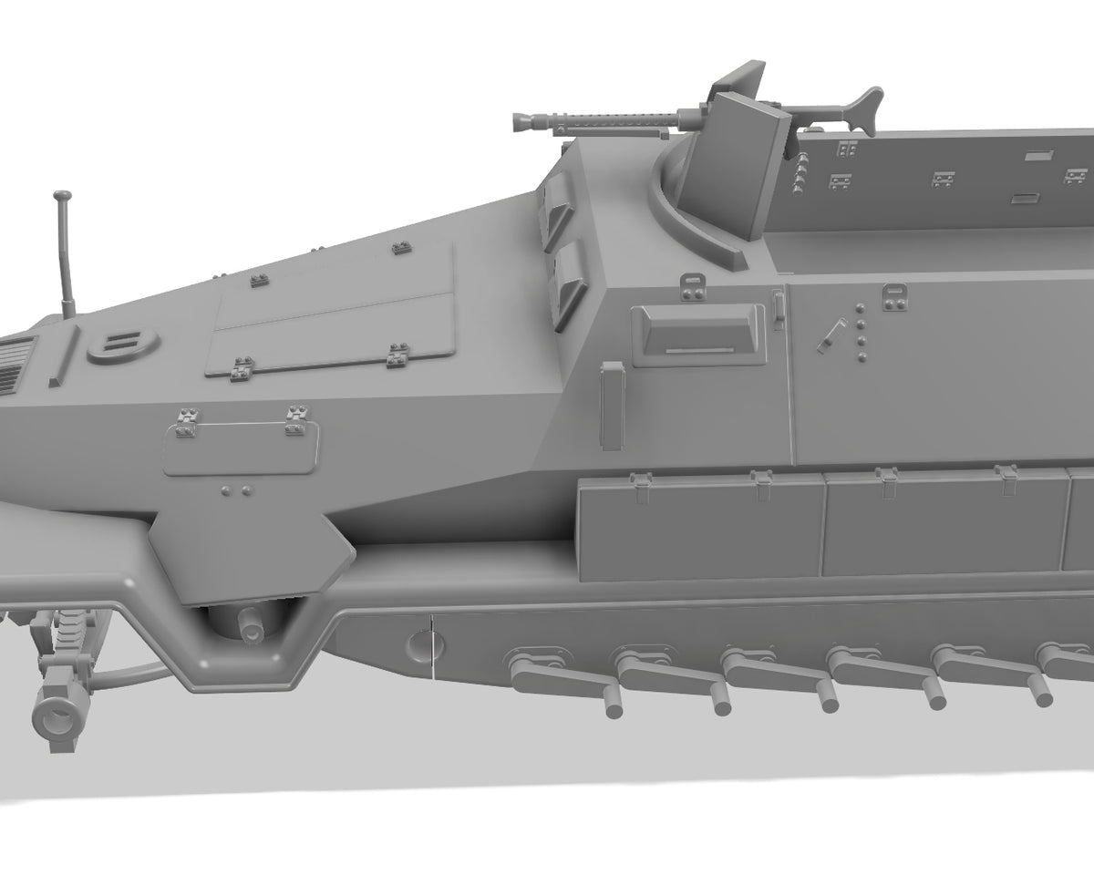 Sd.Kfz. 251/1 Ausf. B 1:72 - Resin-Bausatz aus dem 3D-Drucker mit 5 Figuren