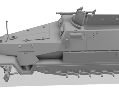 Sd.Kfz. 251/1 Ausf. B 1:72 - Resin-Bausatz aus dem 3D-Drucker mit 5 Figuren